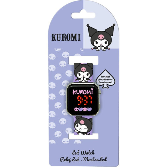 Imagen de Reloj Led Kuromi Hello Kitty parte de nuestra colección en Espadas y más, sitio oficial.
