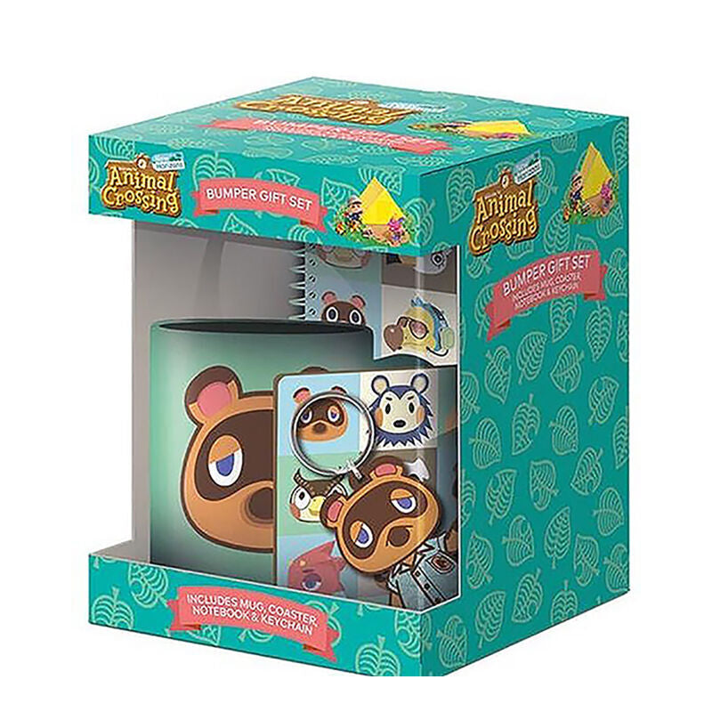 Imagen 1 de Set Taza + Cuaderno + Llavero Y Posavasos Animal Crossing