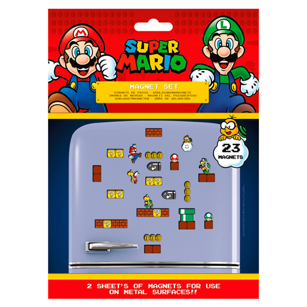 Imagen de Set Imanes Super Mario Bros parte de nuestra colección en Espadas y más, sitio oficial.