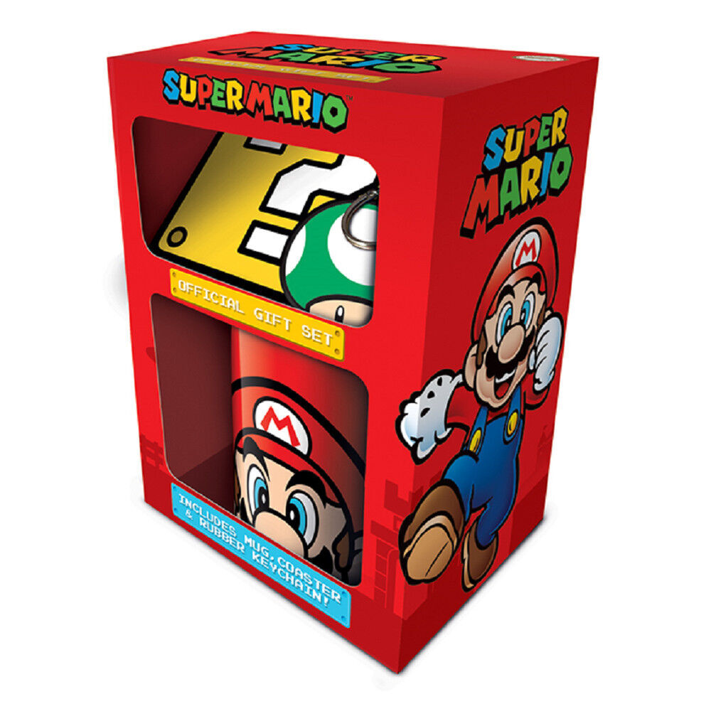Imagen 1 de Set Taza + Posavasos Y Llavero Super Mario Bros