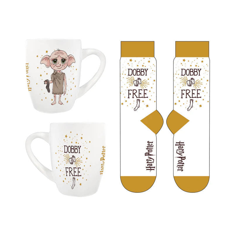 Imagen de Set Taza Y Calcetines Dobby Harry Potter parte de nuestra colección en Espadas y más, sitio oficial.
