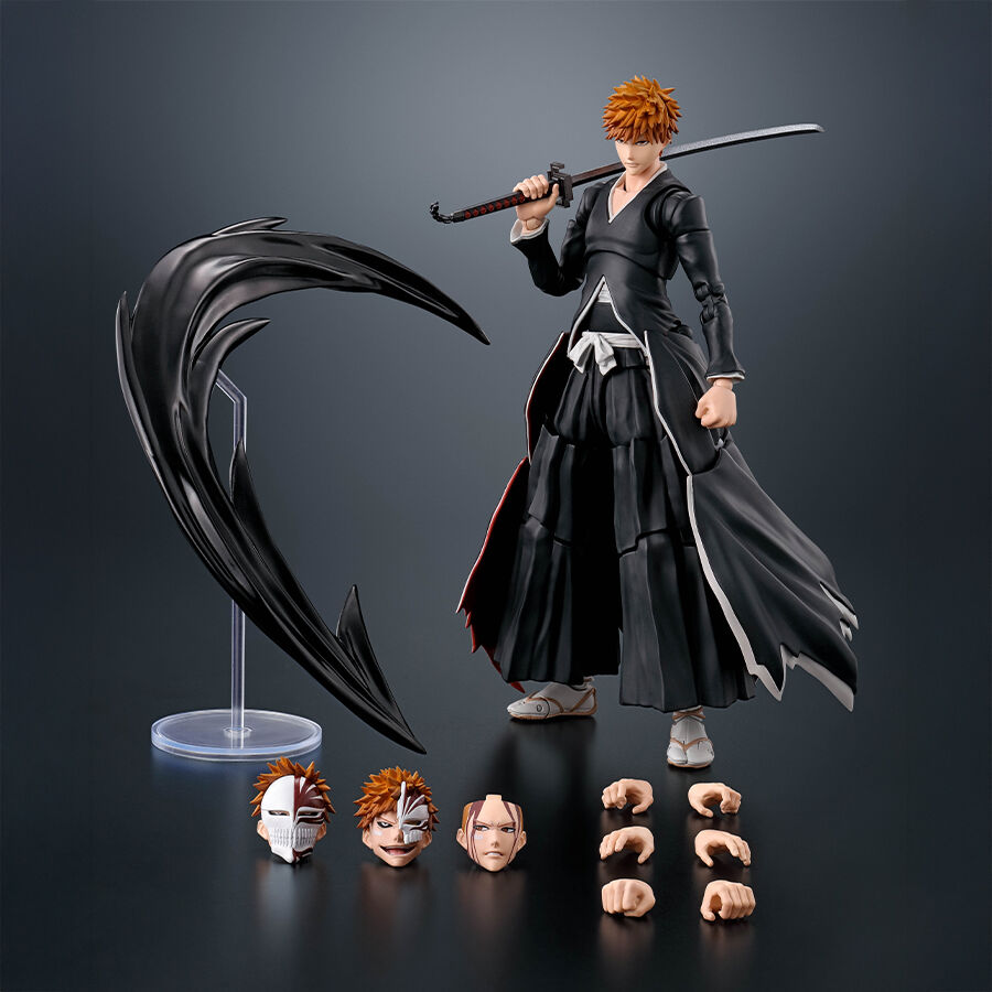 Imagen de Figura S.H. Figuarts Ichigo Kurosaki Getsugatensho Bleach 15,5Cm parte de nuestra colección en Espadas y más, sitio oficial.