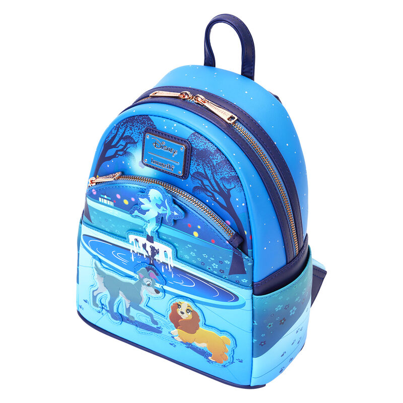 Imagen de Mochila 70Th Anniversary La Dama Y El Vagabundo Disney Loungefly 26Cm parte de nuestra colección en Espadas y más, sitio oficial.