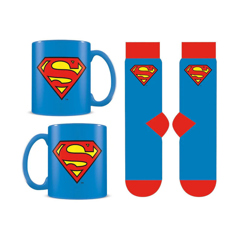 Imagen 1 - Set Taza Y Calcetines Logo Superman Dc Comics