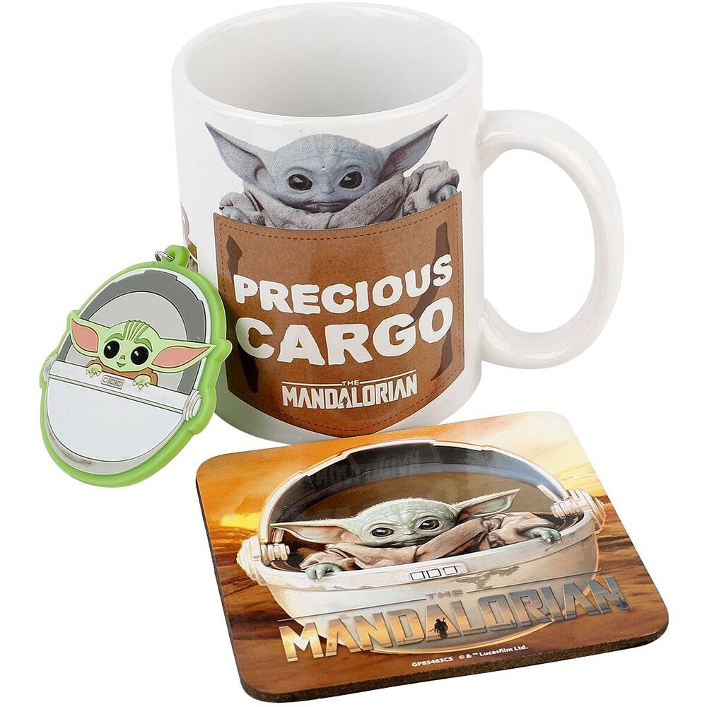 Imagen 2 - Set Taza + Posavasos Y Llavero Yoda The Child Mandalorian Star Wars