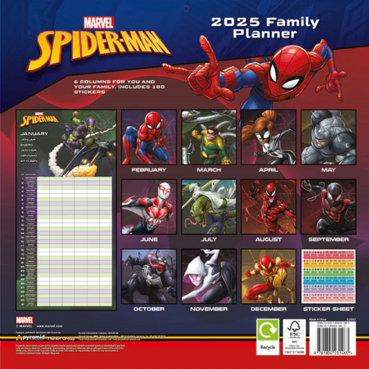 Imagen 2 - Calendario Planificador Familiar Spiderman Marvel