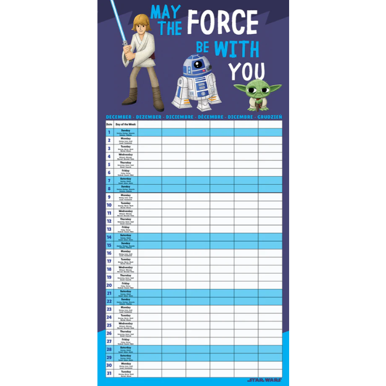 Imagen 2 - Calendario Planificador Familiar Star Wars