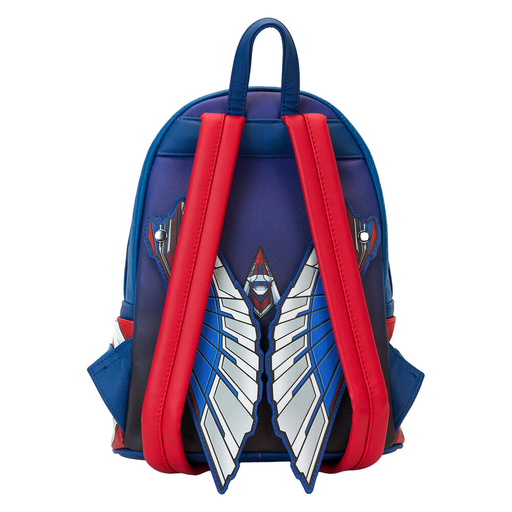 Imagen de Mochila Brave New World Capitan America Marvel Loungefly parte de nuestra colección en Espadas y más, sitio oficial.
