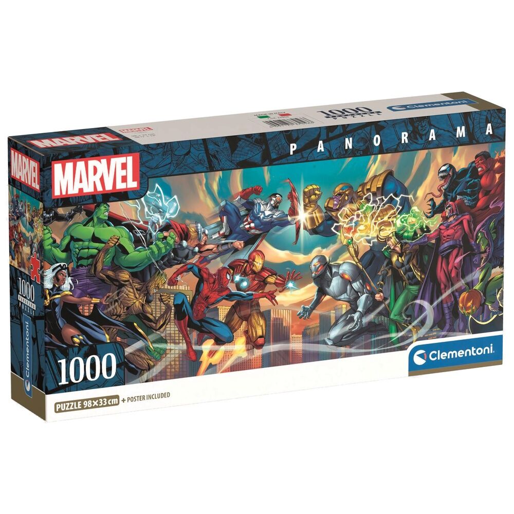 Imagen 1 - Puzzle Panorama Heroes Vs Villanos Marvel 1000Pzs