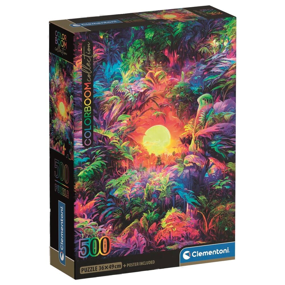 Imagen 1 - Puzzle Psychedelic Jungle Sunrise Color Boom 500Pzs