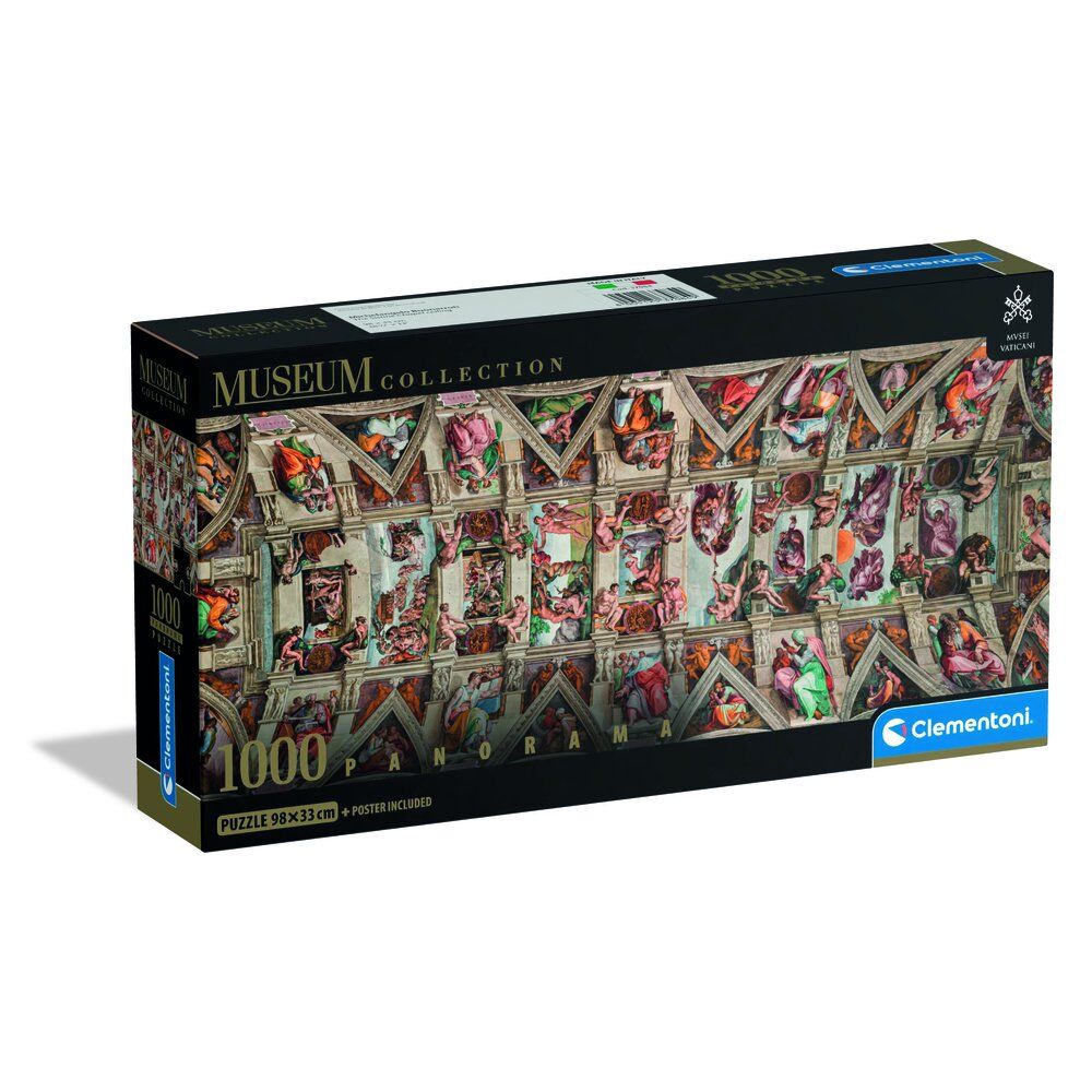 Imagen 1 - Puzzle Panorama The Sistine Chapel Ceiling Michelangelo Museum 1000Pzs