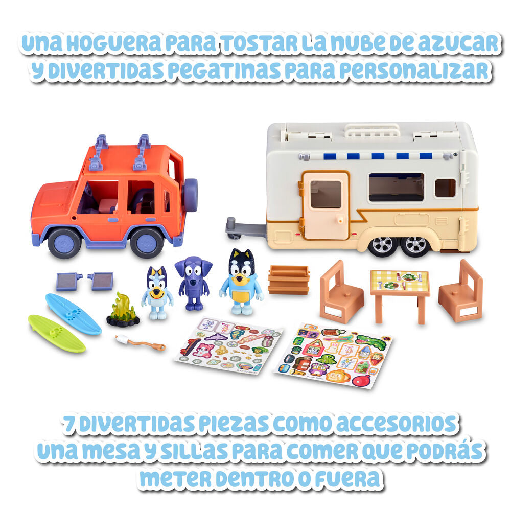 Imagen 2 - Set Coche Familiar + Caravana Bluey