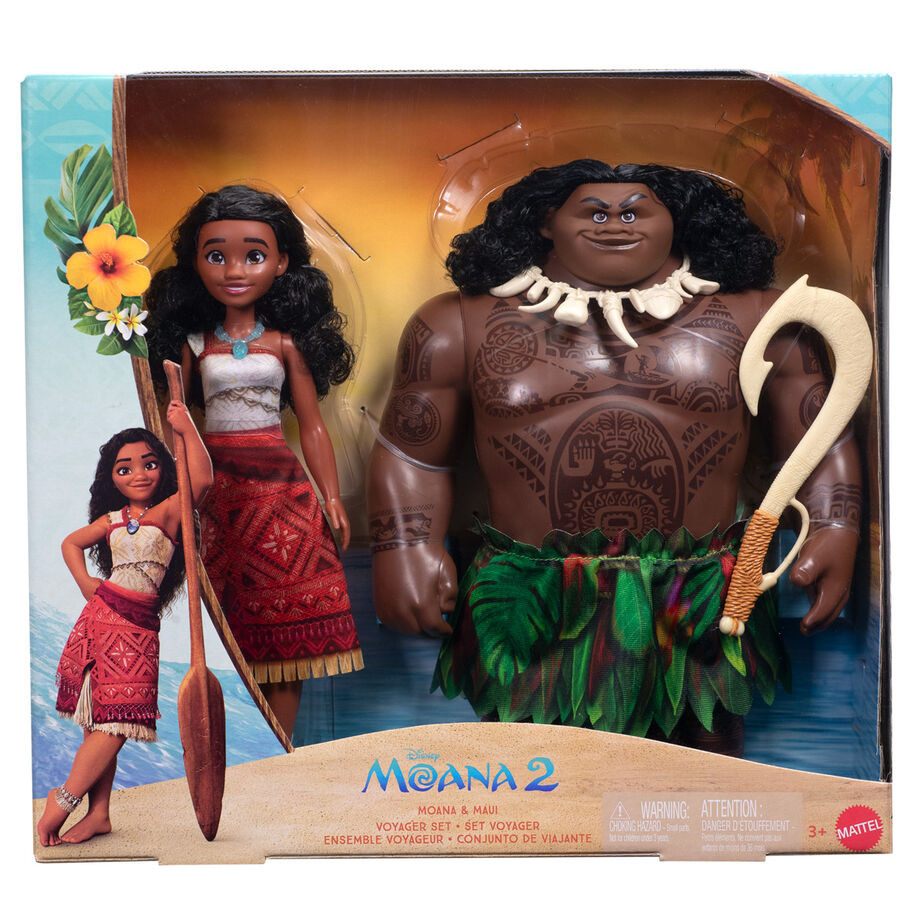 Imagen 1 - Blister 2 Muñecos Vaiana & Maui Moana 2 Disney