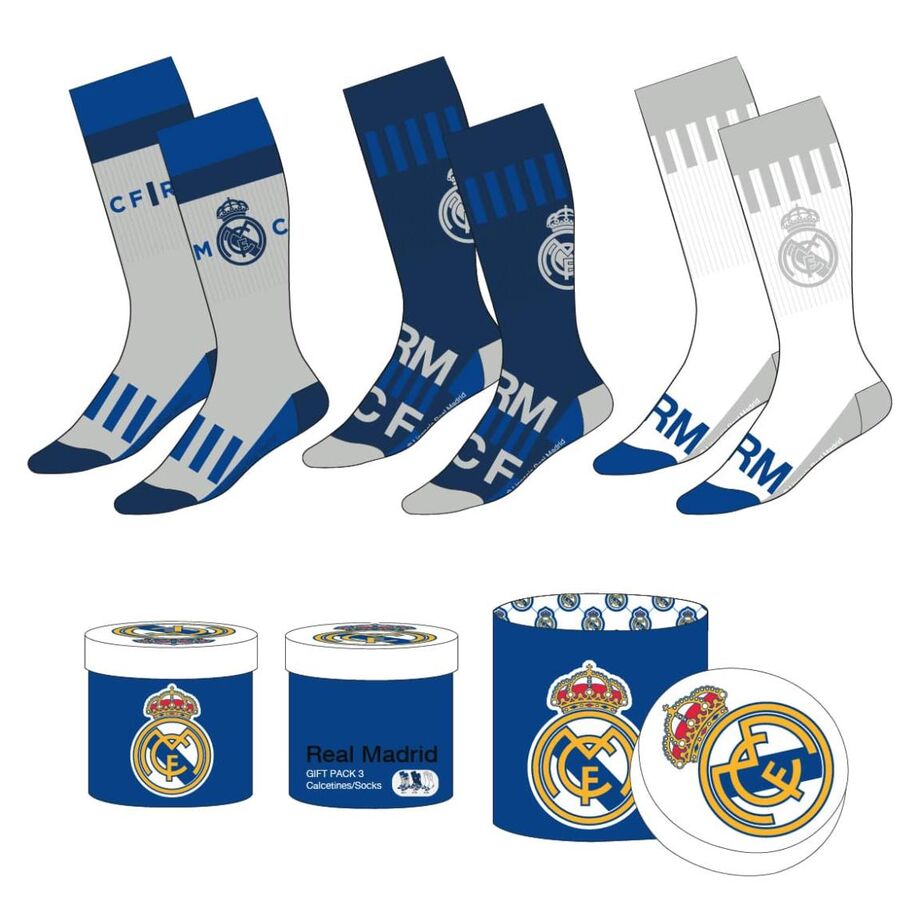 Imagen 1 - Set 3 Calcetines Real Madrid Adulto
