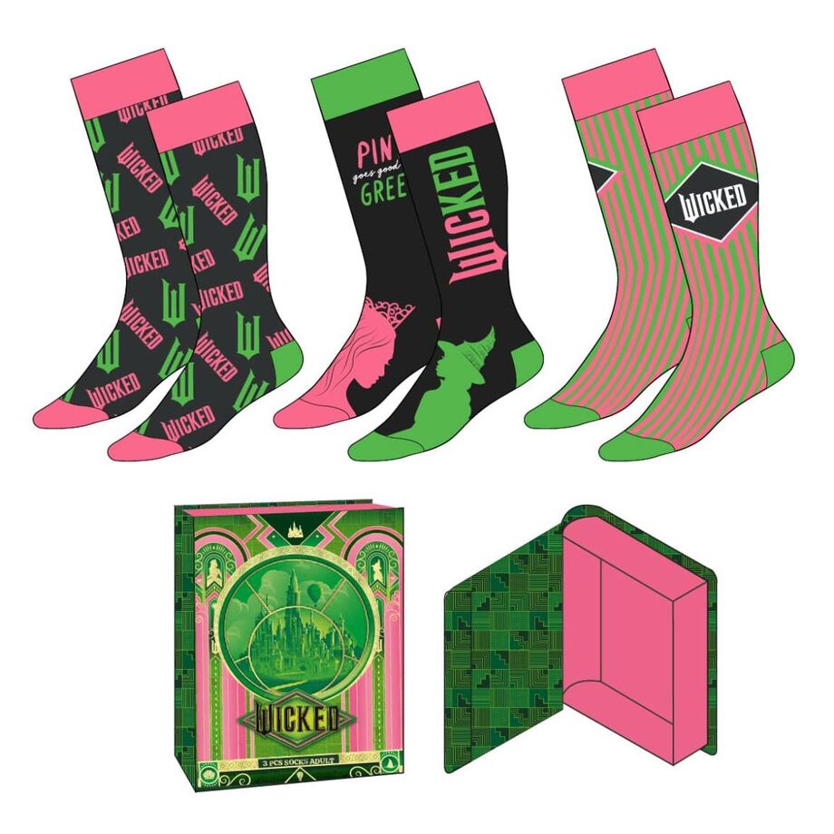 Imagen 1 - Set 3 Calcetines Wicked Adulto