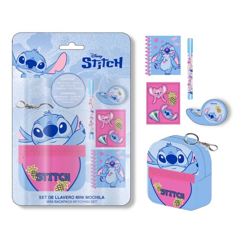 Imagen 1 - Set Papaleria Mini Mochila Stitch Disney