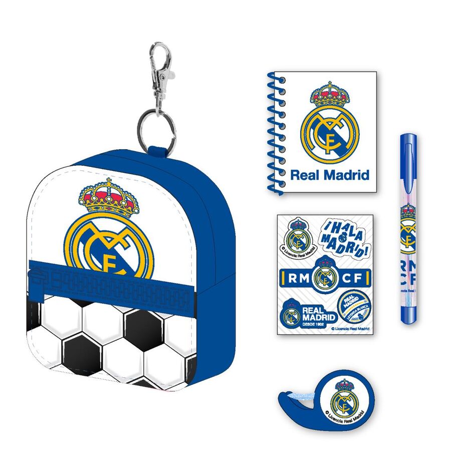 Imagen 2 - Set Papaleria Mini Mochila Real Madrid