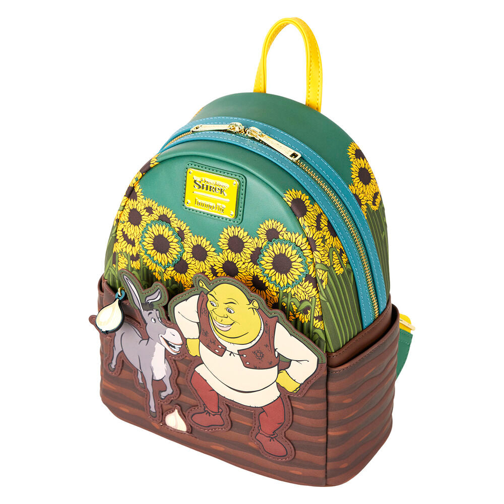 Imagen de Mochila Vibraciones Primaverales Shrek Loungefly 26Cm parte de nuestra colección en Espadas y más, sitio oficial.