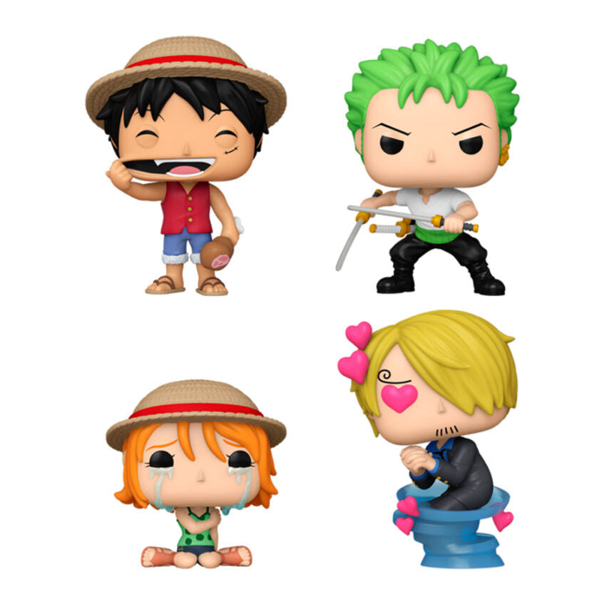 Imagen 1 - Blister 4 Figuras Pop One Piece Exclusive