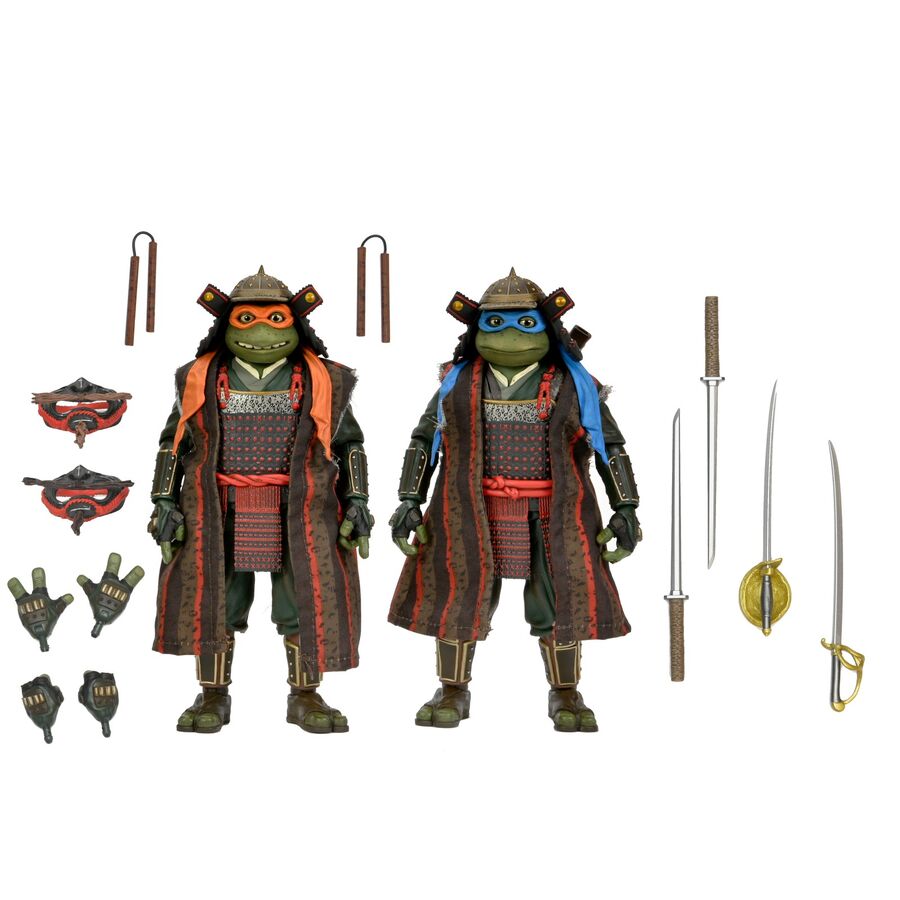 Imagen 2 - Blister 2 Figuras Leonardo & Michelangelo Teenage Mutant Tortugas Ninja 3 18Cm