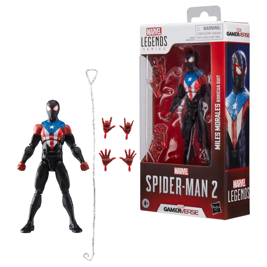 Imagen 3 - Figura Miles Morales Boricua Suit Spider-man 2 Marvel Legends 15Cm