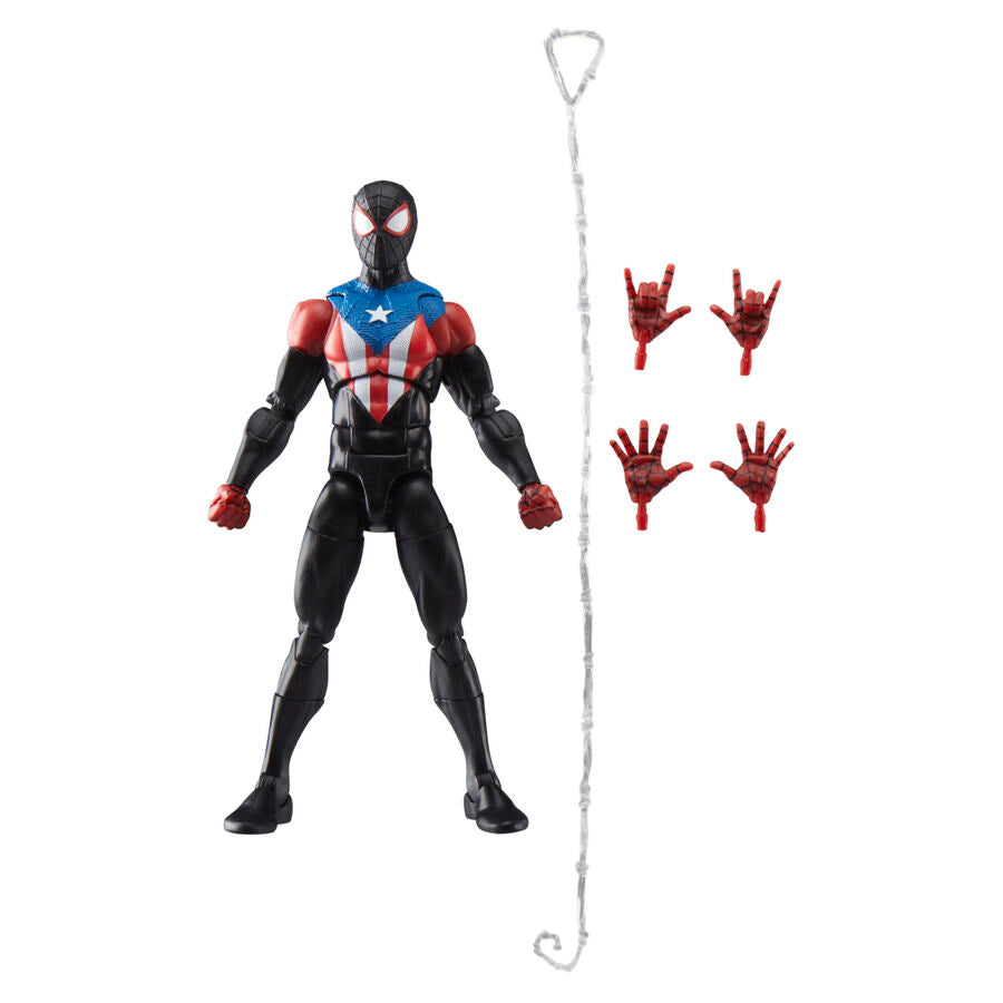 Imagen 1 - Figura Miles Morales Boricua Suit Spider-man 2 Marvel Legends 15Cm