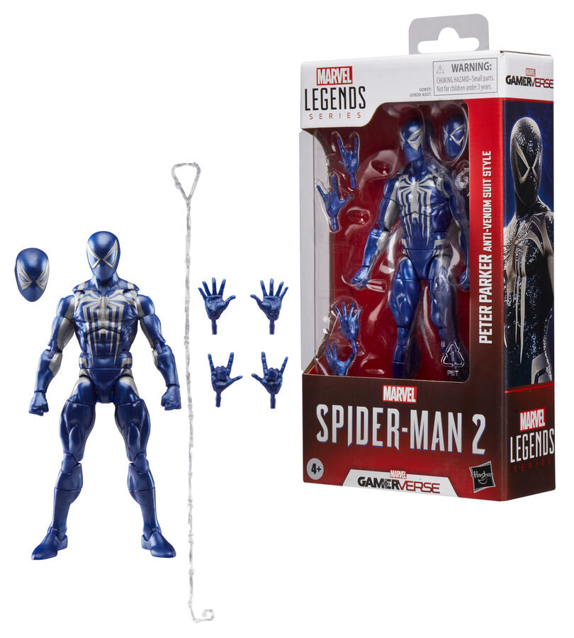 Imagen 6 - Figura Peter Parker Anti-venom Suit Style Spider-man 2 Marvel Legends 15Cm