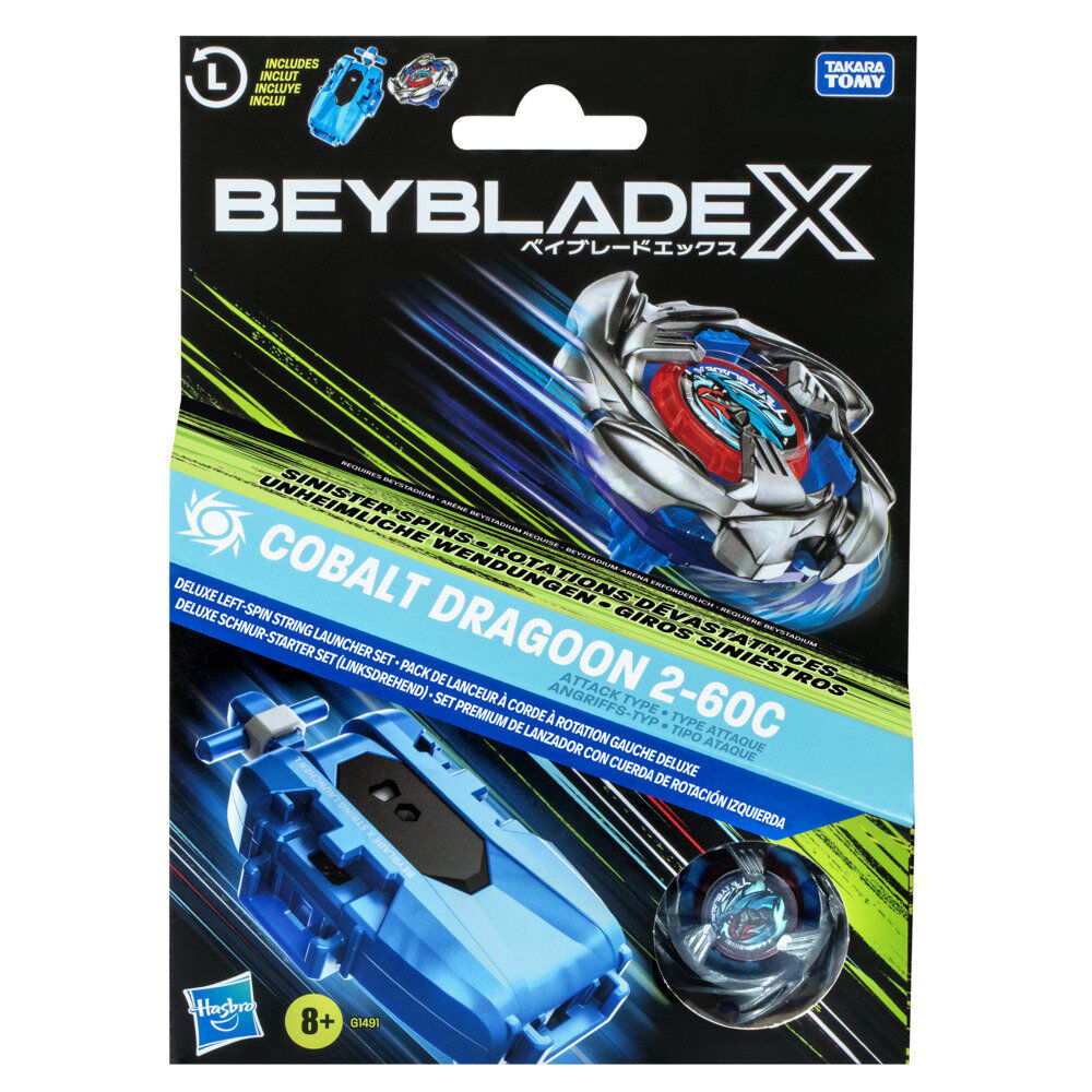 Imagen 8 - Set Premium Lanzador Con Cuerda Y Top Cobalt Dragoon 2-60C Beyblade X