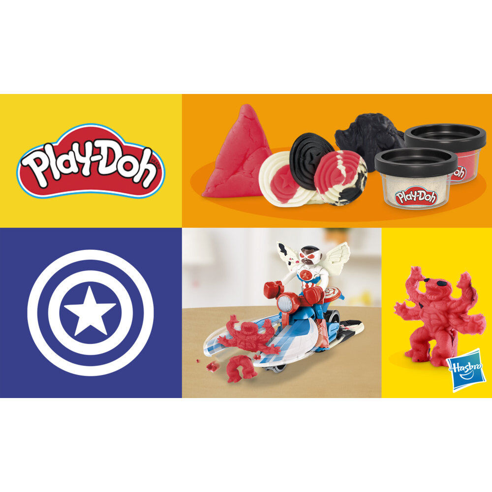 Imagen 12 - Moto Cortadora Del Capitan America Marvel Play-doh