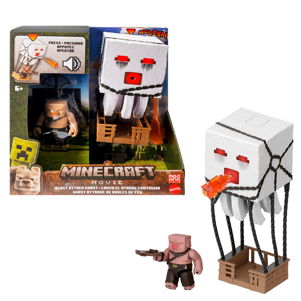 Imagen 1 - Figura Ghast Lanza El Ataque Fantasma Minecraft La Pelicula 25Cm