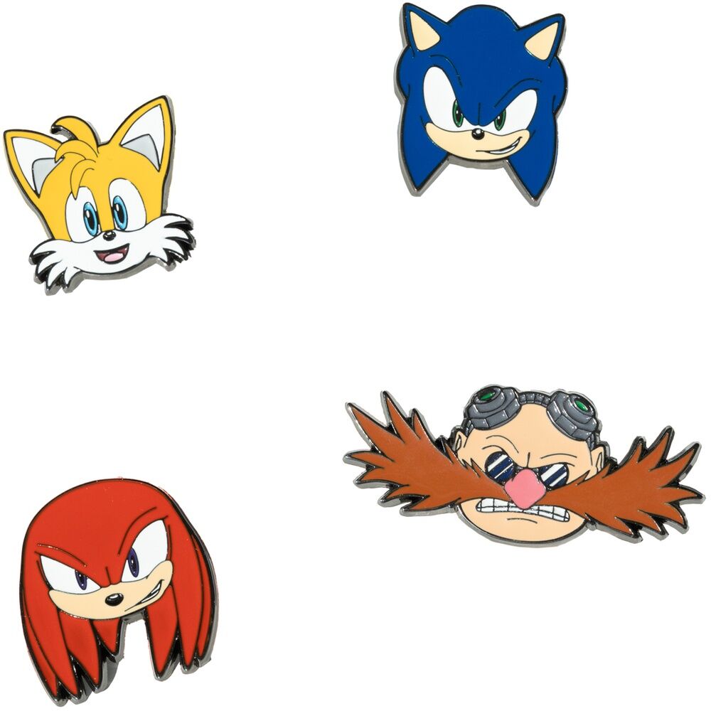 Imagen 1 - Set 4 Pins Sonic The Hedgehog