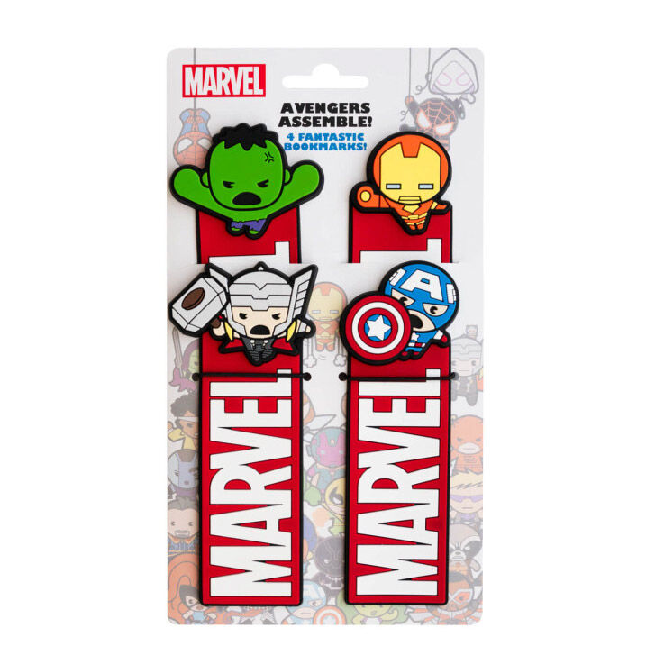 Imagen 2 - Set 4 Marcapaginas Los Vengadores Avengers Marvel