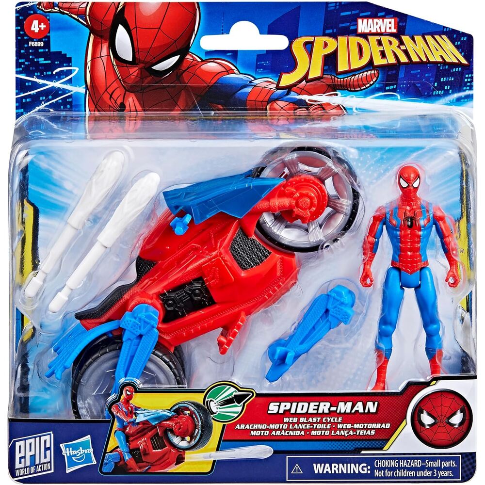 Imagen 1 - Moto Aracnida + Figura Spiderman Epic World Of Action Spider-man Marvel