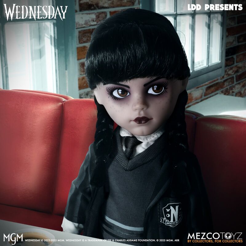 Imagen 3 - Muñeca Miercoles Uniforme Wednesday Living Dolls 25,5Cm