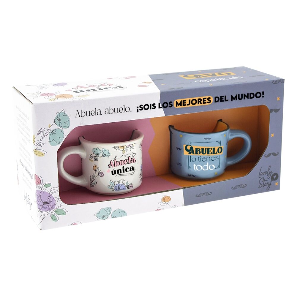 Imagen 1 - Set 2 Tazas Cafe - Abuelo Y Abuela 50Ml