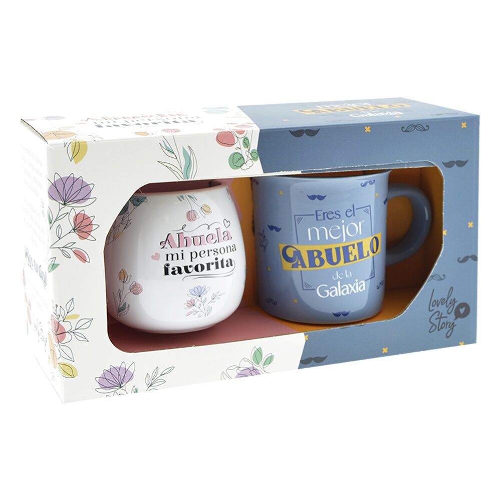 Imagen 1 - Set 2 Tazas Abuela Y Abuelo 400Ml