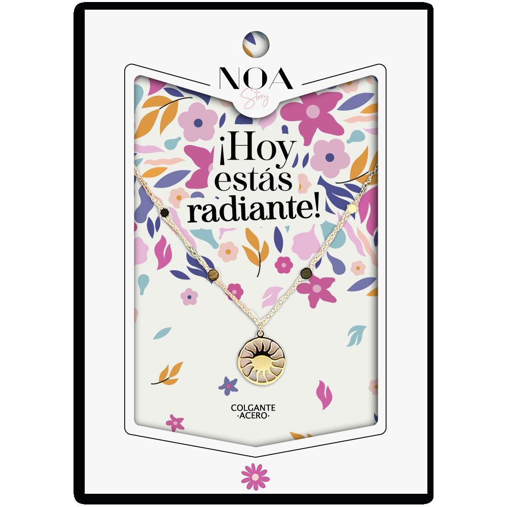 Imagen de Colgante Sol Acero Dorado - Hoy Estas Radiante parte de nuestra colección en Espadas y más, sitio oficial.