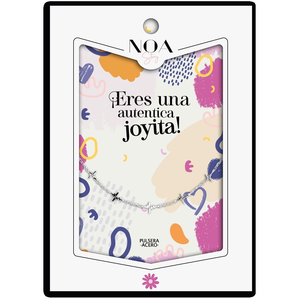 Imagen 1 - Pulsera Cardios Acero Plateado - Eres Una Autentica Joyita