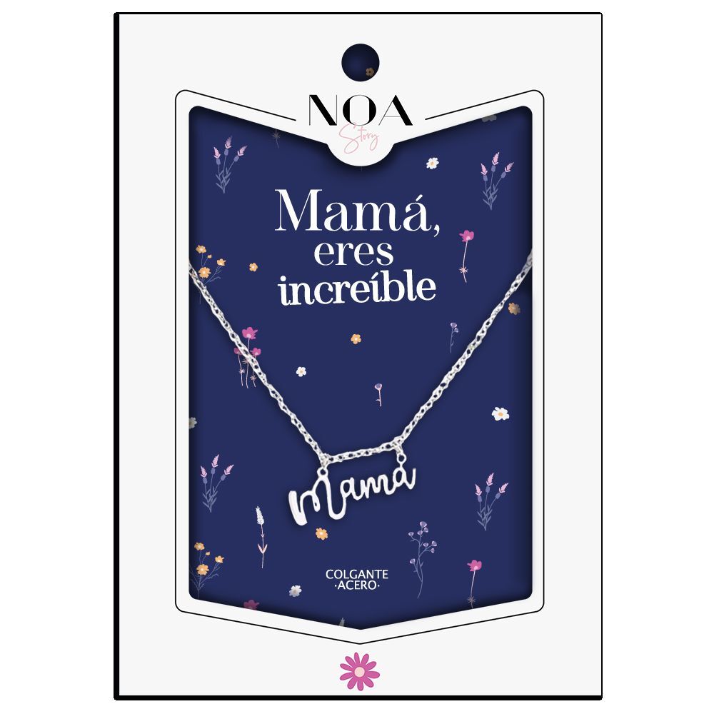 Imagen 1 - Colgante Mama Acero Plateado - Mama Eres Increible