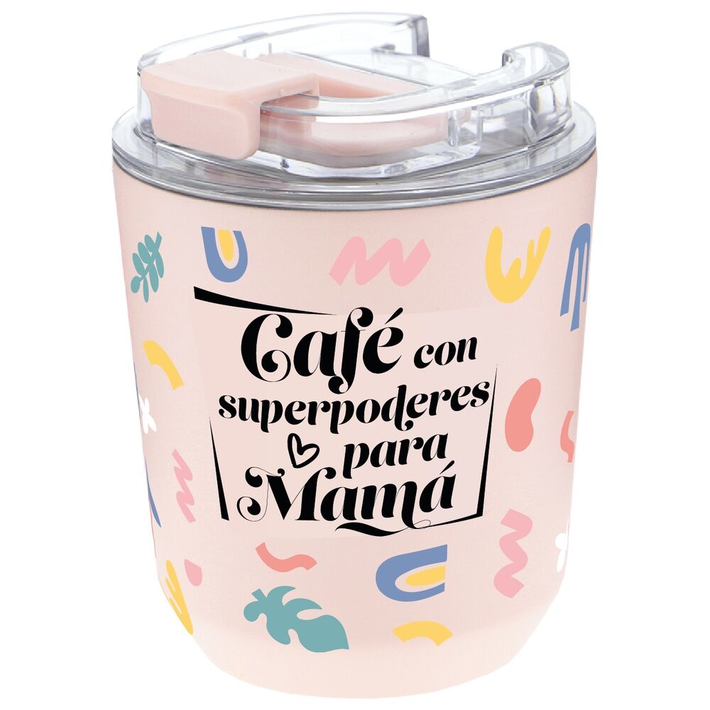 Imagen de Vaso Termico Cafe Con Superpoderes Para Mama 280Ml parte de nuestra colección en Espadas y más, sitio oficial.