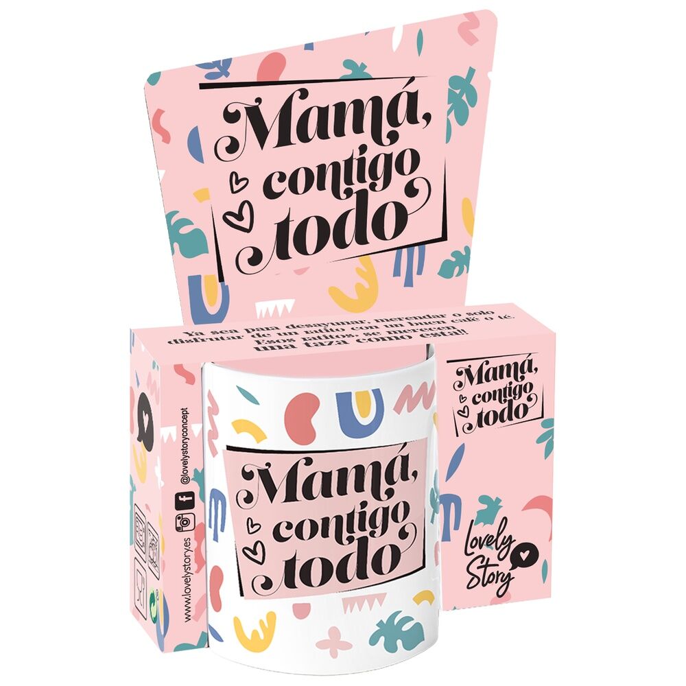 Imagen de Taza Mama Contigo Todo 330Ml parte de nuestra colección en Espadas y más, sitio oficial.