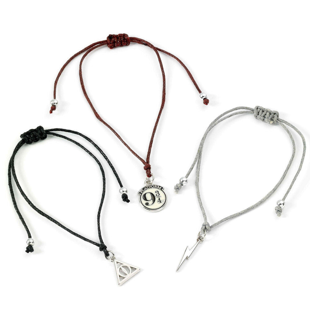 Imagen 1 - Set 3 Pulseras Amistad Reliquias De La Muerte Harry Potter
