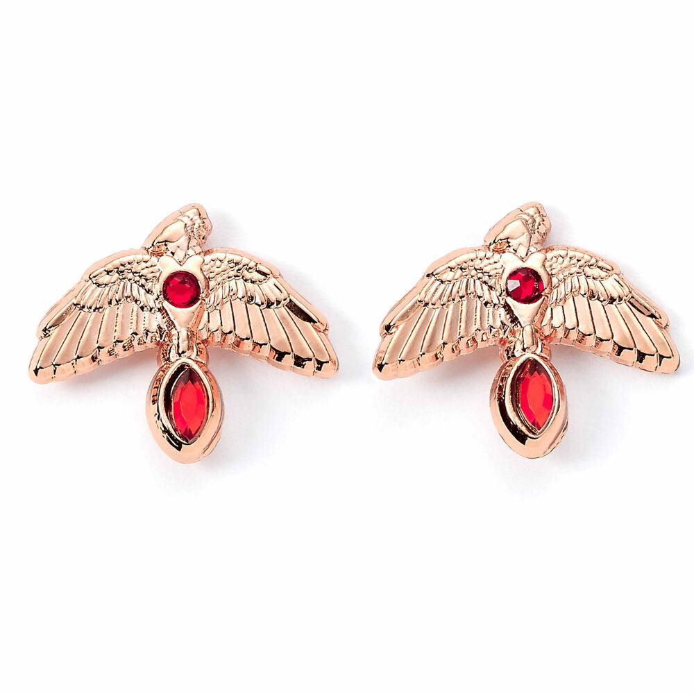 Imagen 2 - Pendientes Fawkes Rose Gold Harry Potter