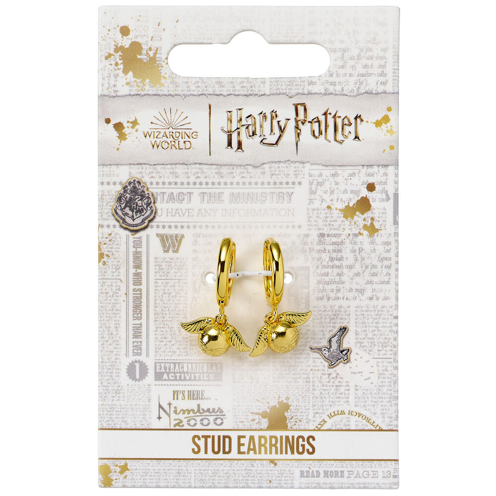 Imagen 2 - Pendientes Snitch Dorada Harry Potter