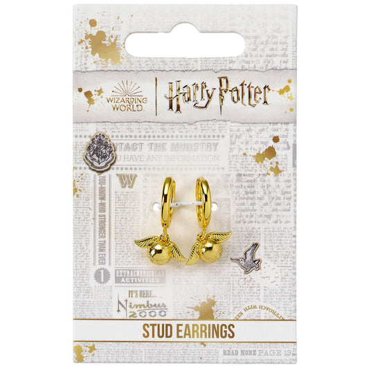 Imagen 2 - Pendientes Snitch Dorada Harry Potter