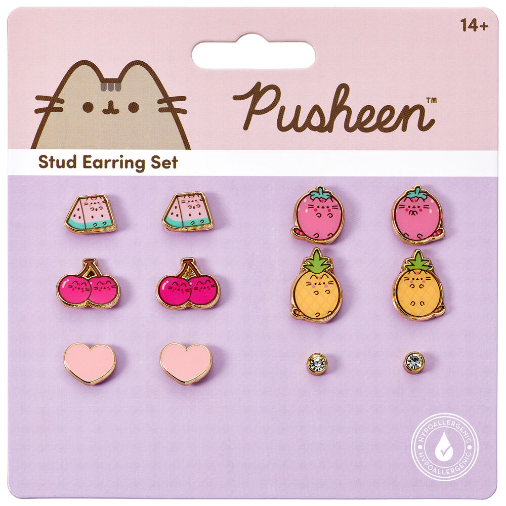 Imagen 1 - Set 6 Pares Pendientes Pusheen