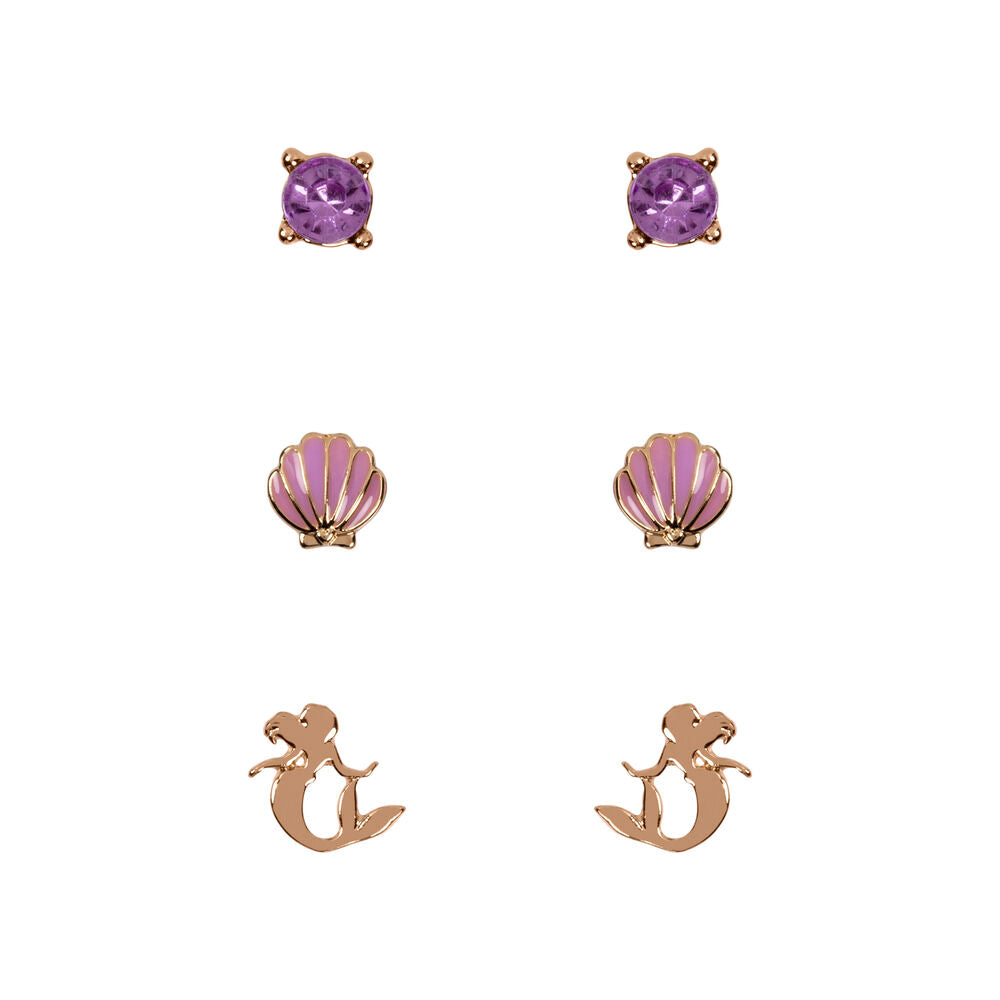 Imagen 1 - Set 3 Pares De Pendientes La Sirenita Disney