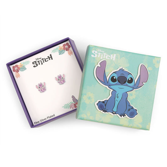 Imagen 2 - Pendientes Angel Stitch Disney Plata