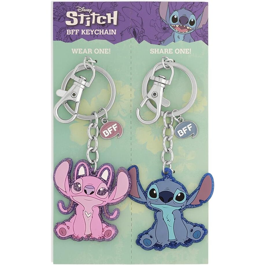 Imagen 2 - Set 2 Llaveros Angel & Stitch Disney