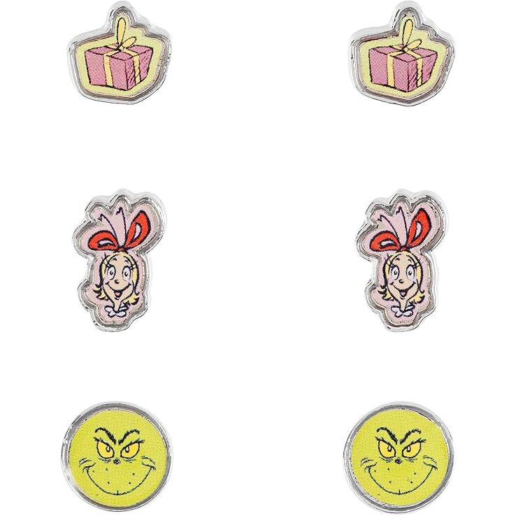 Imagen 1 - Set 3 Pares De Pendientes Navidad El Grinch